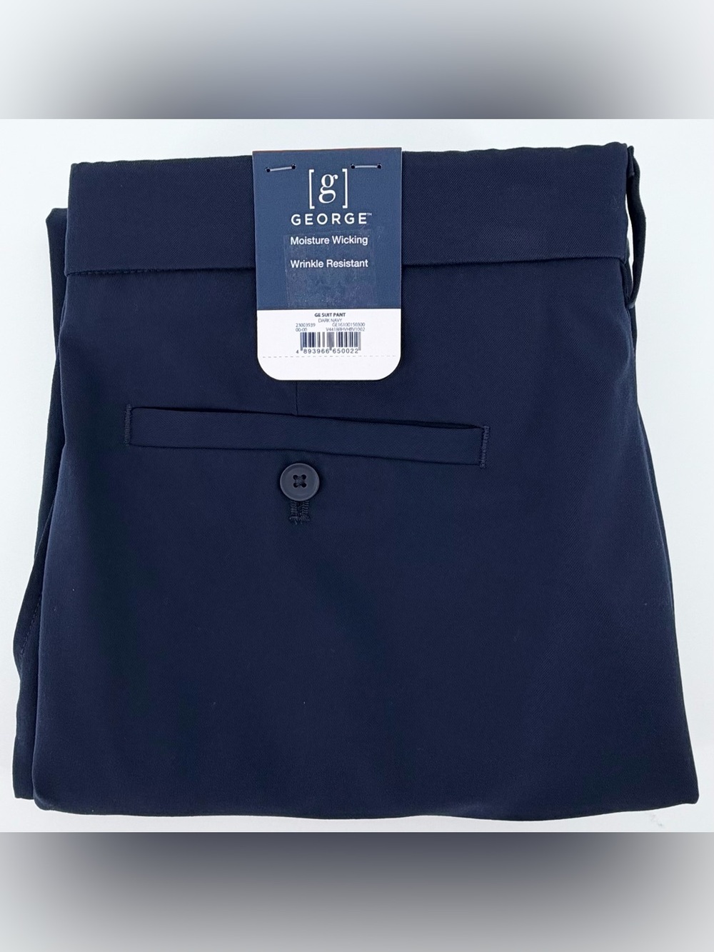 NWT George Premium Suit Pants Mens 32x30 Navy Moisture Wicking
Wrinkle Resistant